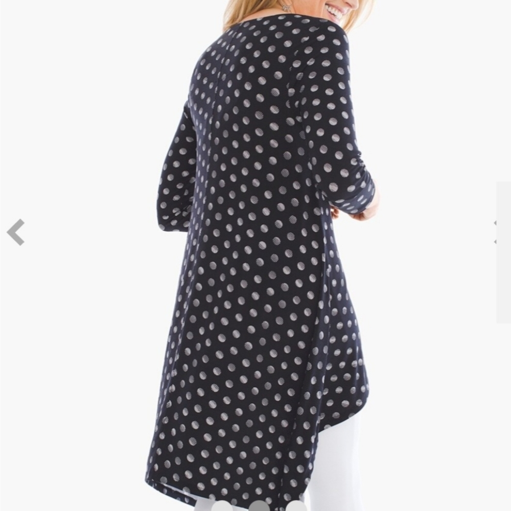 CHICO'S Solar Polka Dots Tunic Top - Picture 3 of 14